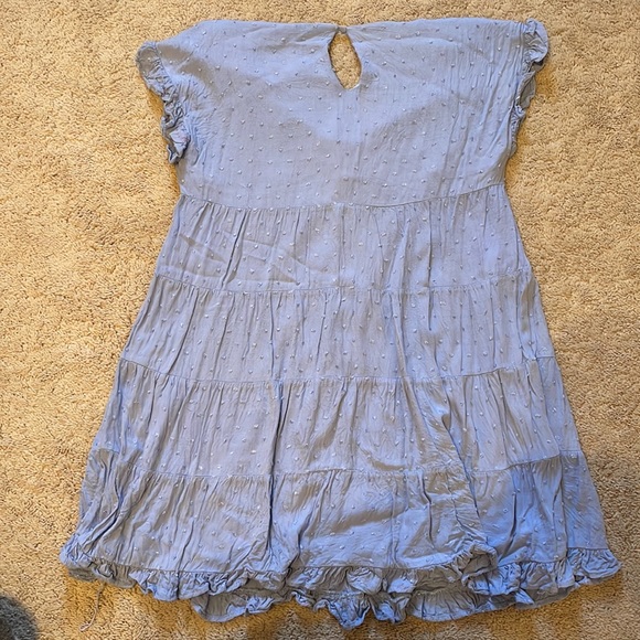 Blue Swiss Dot Dress: Size XS - Picture 2 of 3
